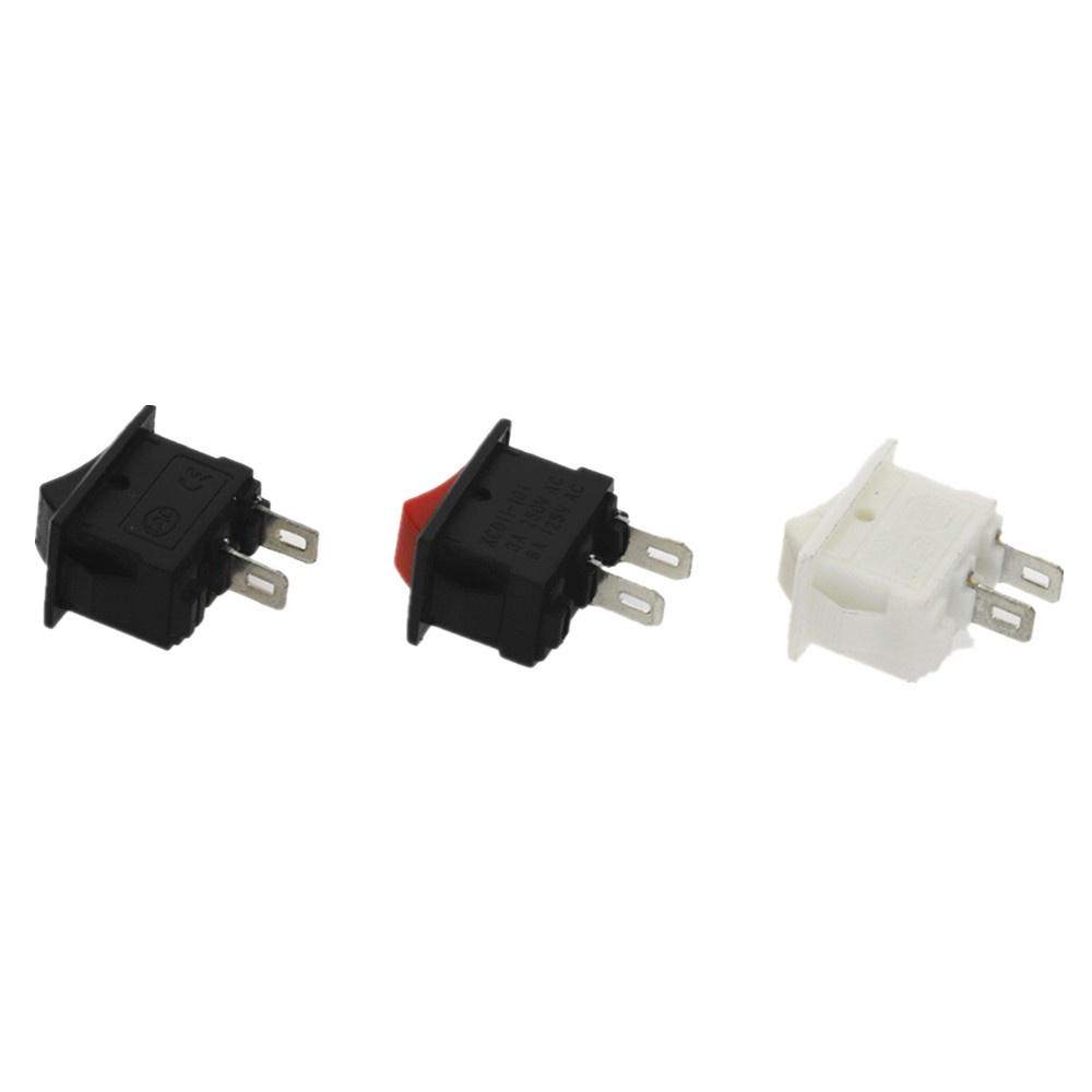 Set 10 Công Tắc Nút Nhấn 10x15mm Spst 2pin 3a 250v Kcd11 10x15mm