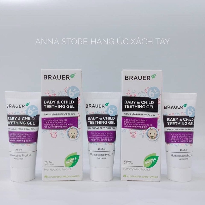 Brauer Baby &amp; Child Teething Gel giảm đau răng, lợi cho bé yêu