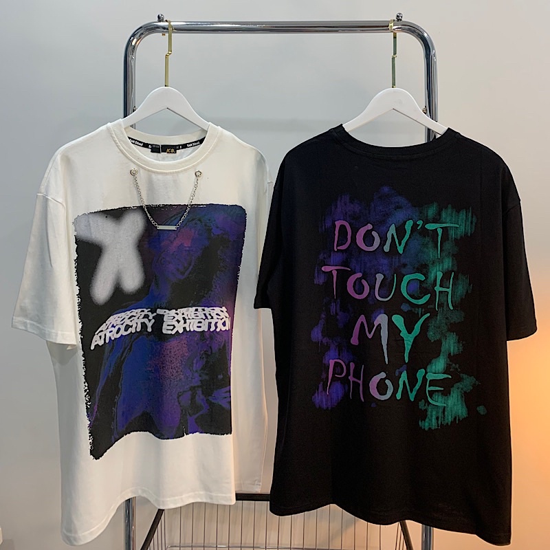 Áo phông kèm xích hình in đẹp form rộng unisex