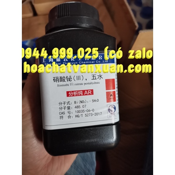 Hoá chất Bismuth nitrate pentahydrate Bi(NO3)3.5H2O lọ 500g