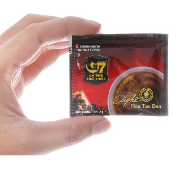 (HSD: T3/2023) Cà phê đen hoà tan không đường G7 hộp 30g ( 15 gói x2g)