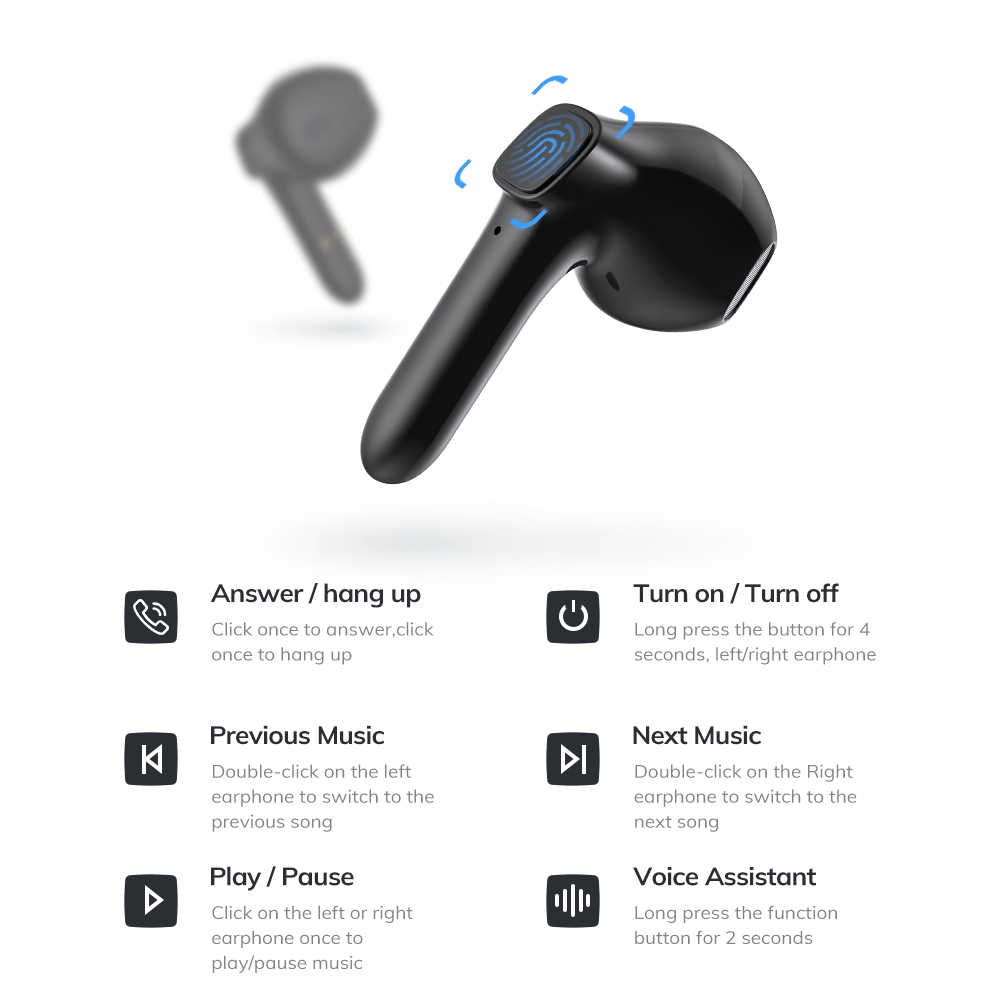 Tai Nghe Bluetooth TOPK T20 TWS Không Dây Kết Nối Chất Lượng Cao | BigBuy360 - bigbuy360.vn