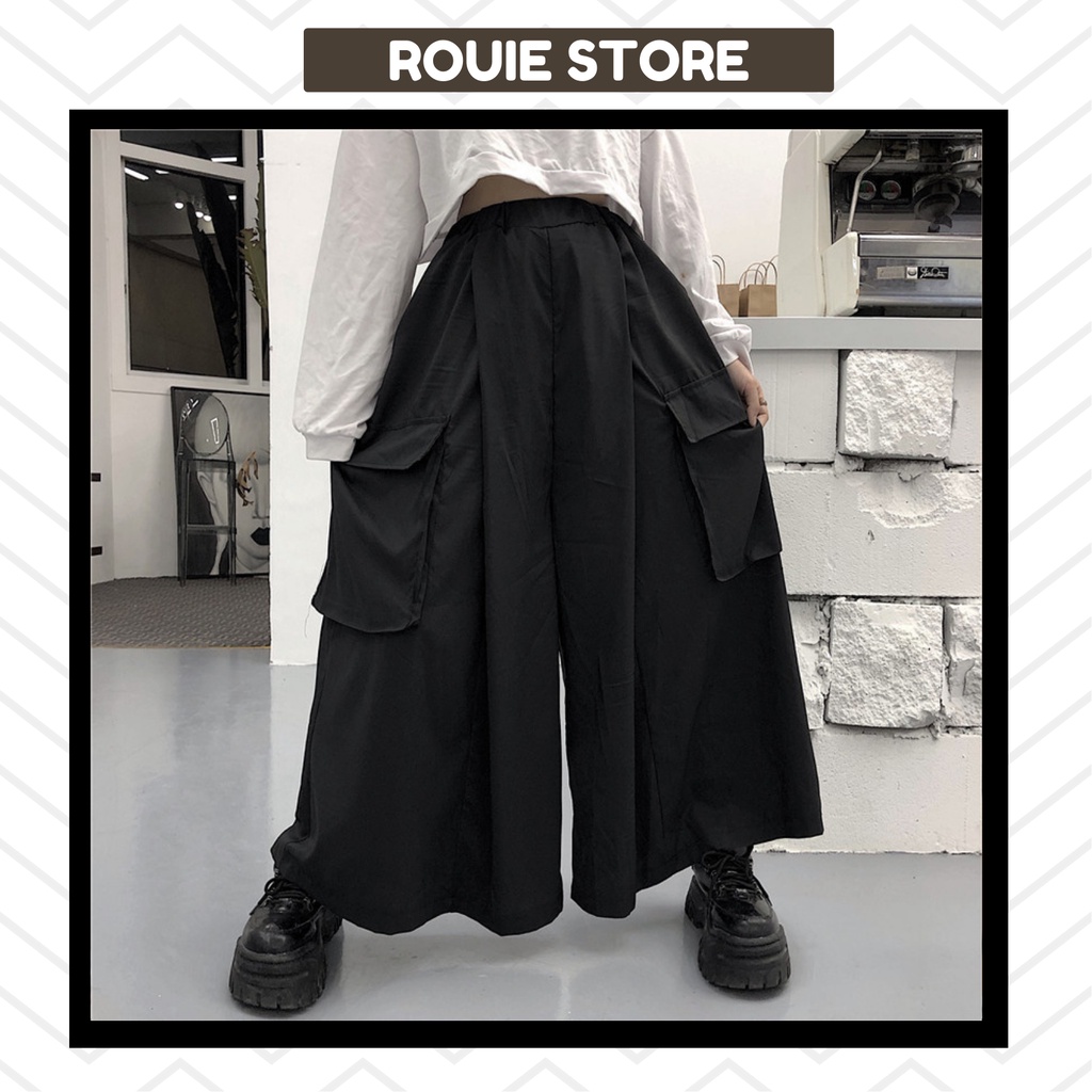 Order Quần lở ống rộng, giản dị túi lớn rộng rãi cùng ROUIE Store.