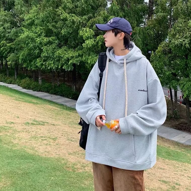 Áo hoodie Dáng Rộng In Chữ Phong Cách Hàn Quốc Thời Trang Chất Lượng Cao size M-5XL Cho Nam