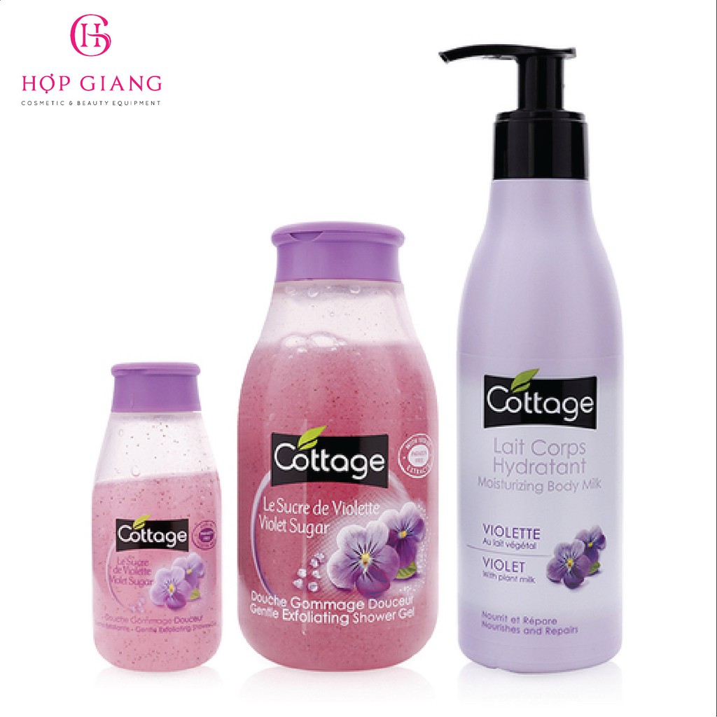 Bộ mỹ phẩm Cottage Violet (sữa tắm+dưỡng thể)