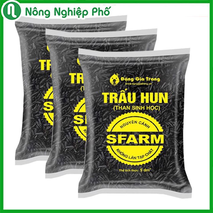 Giá Thể Trấu Hun Nguyên Cánh SFARM Đặng Gia Trang Túi 5dm3