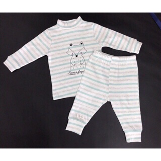 Bộ cotton cổ 3 phân Momma Baby