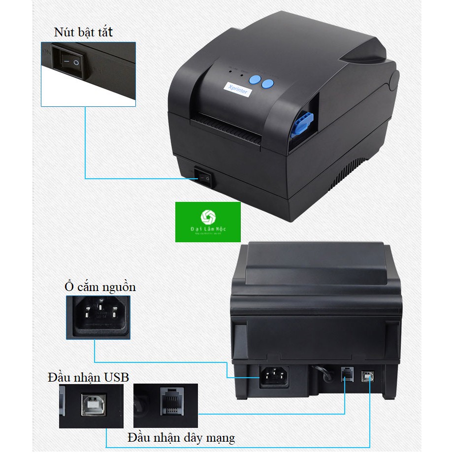 Máy in mã vạch nhiệt Xprinter XP-365B