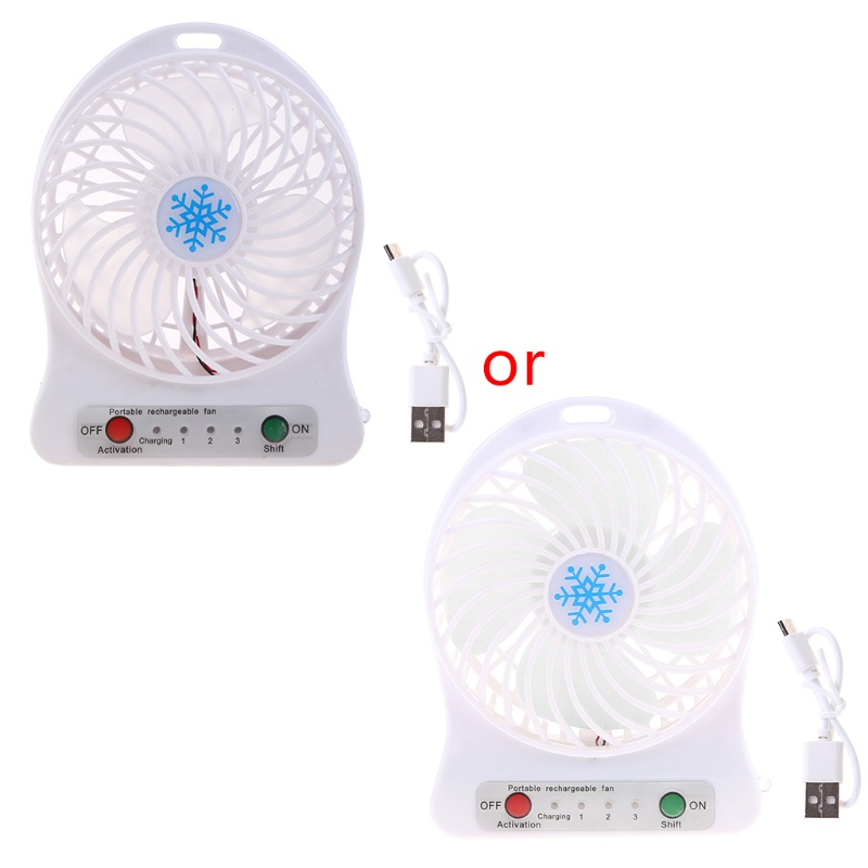 Quạt USB Mini Để Bàn 3 Chế Độ Yên Tĩnh Có Đèn