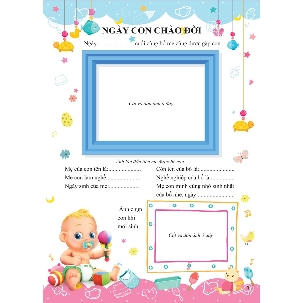 Sách - A first five-year diary - Nhật Ký 5 năm đầu đời của bé Tặng Bookmark