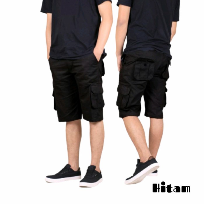 Quần Short Cargo Màu Đen/ Kaki/ Xanh Lá/ Đen Size 27 Thời Trang Cho Nam