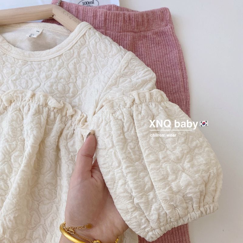 Set Đồ Thể Thao Gồm Quần Ống Loe Thời Trang Xuân Thu Cho Bé Gái