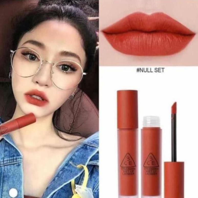 Son 3CE Kem Soft Lip Lacquer Màu Null Set