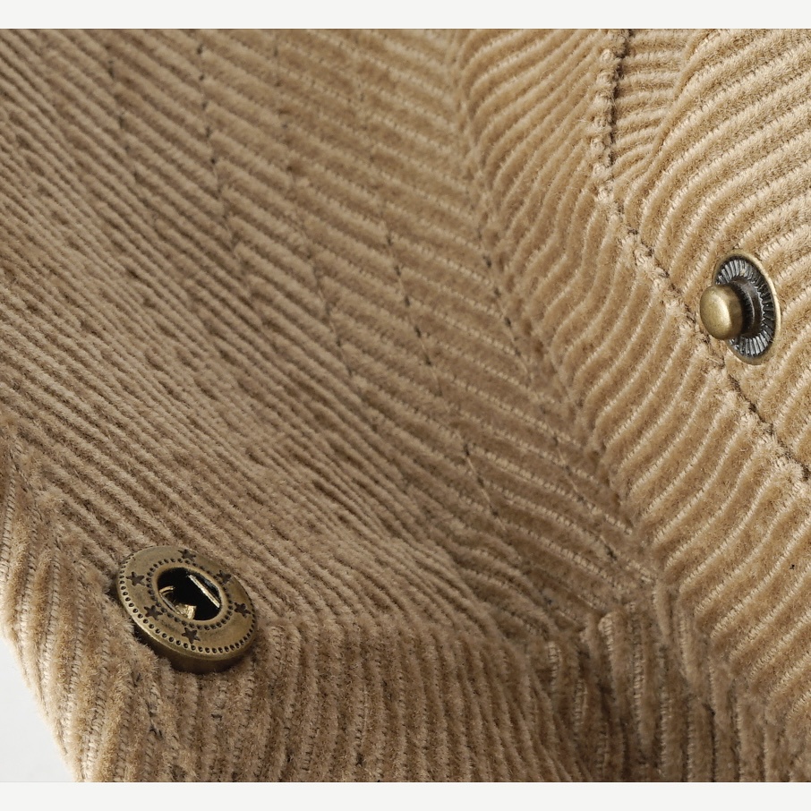 Mũ xô MG Studio bằng nhung kẻ 4 màu tùy chọn