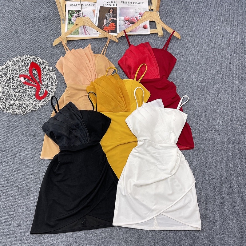 🌹Đầm ôm body xếp ly