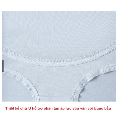 Quần lót bầu cạp cao cotton kháng khuẩn thông hơi cao cấp bigsize nâng đỡ bụng an toàn cho bà bầu QLB86130