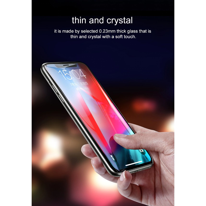 Kính cường lực Baseus Sapphire Curved-screen 3D cho iPhone X/XS ~ XR ~ XSMax