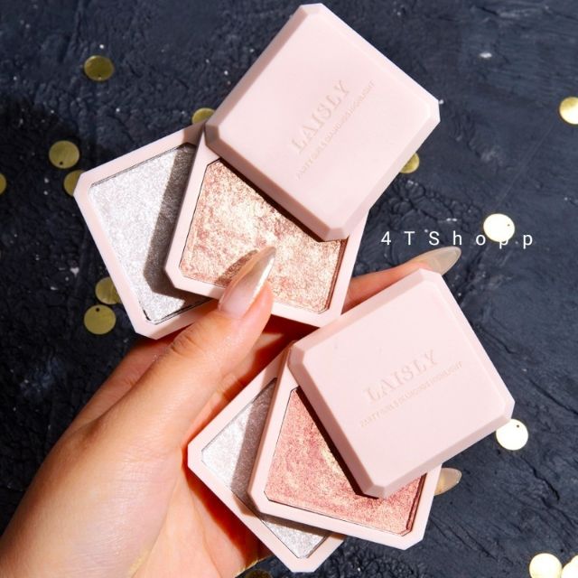 Phấn Bắt Sáng, Má Hồng Kèm Hightlight Laisly Tạo Khối 2 Lớp Kèm Gương Nội Địa Trung