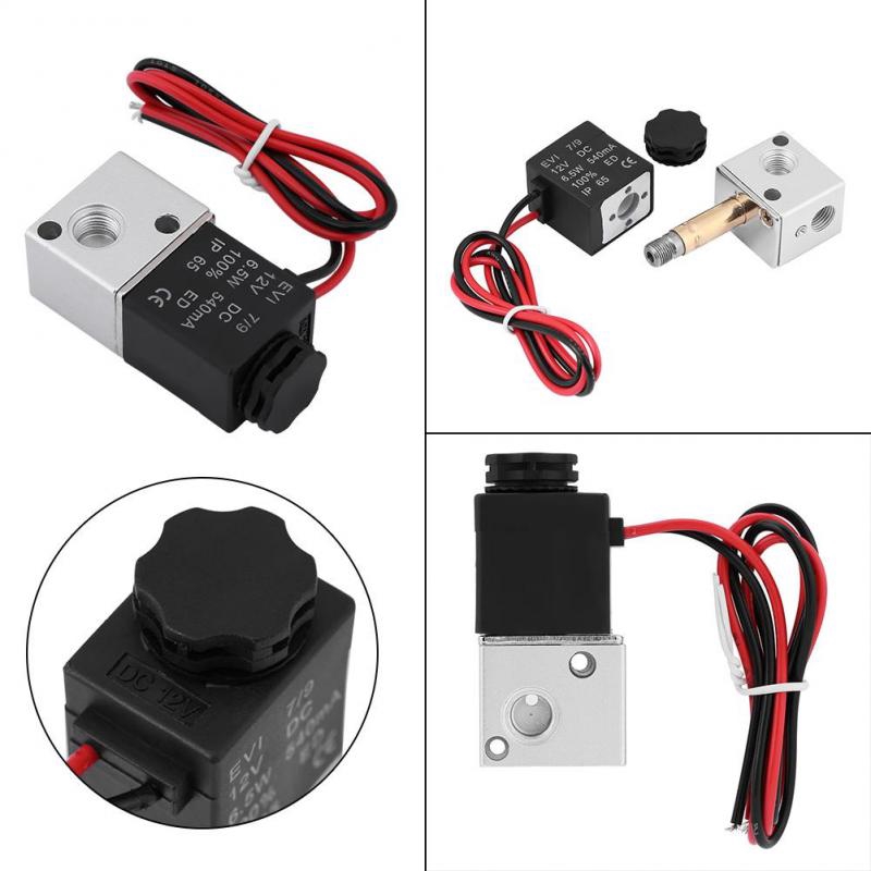 Van khí nén điện từ 3V1-06 DC 12V/24V 3 hướng 2 chiều 1/8"" BSP