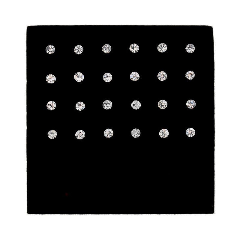 Set 24 khuyên mũi đính đá nhiều màu thời trang cho nữ