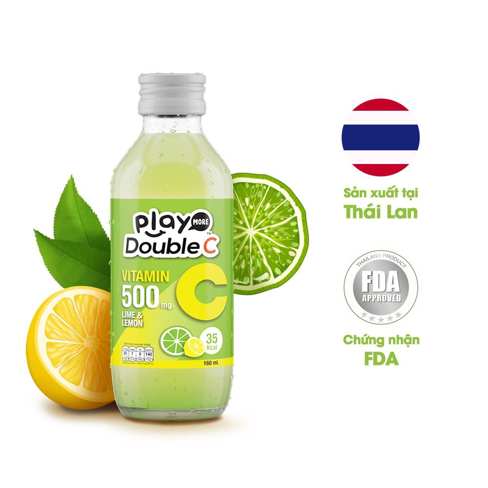 Nước giải khát Play More Double C chai 160ml