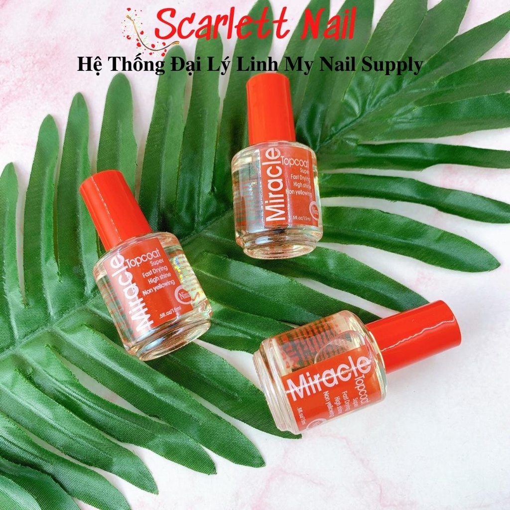 Nước Sơn Bóng Chất Mỹ Nhanh Khô Không Vàng Móng Không Cần Máy Hơ