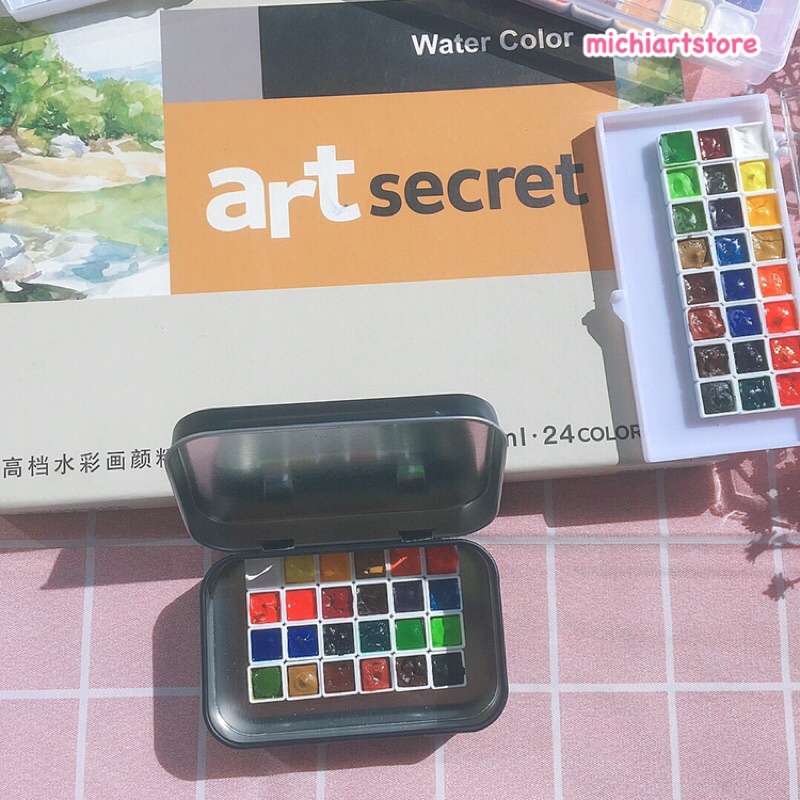 [Michi Art Store] Màu nước Art Secret nội địa 24 màu pocket 0,5ml, 1ml