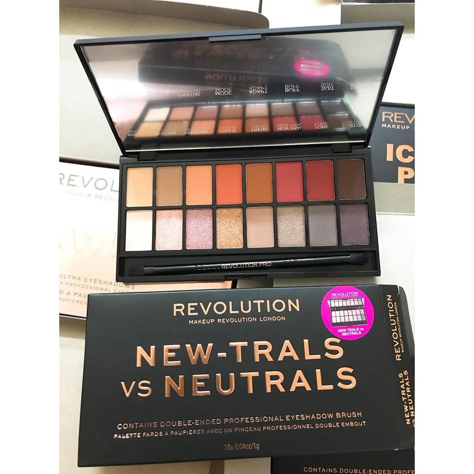 Bảng Phấn Mắt Revolution New-Trals vs Neutrals Eyeshadow Palette