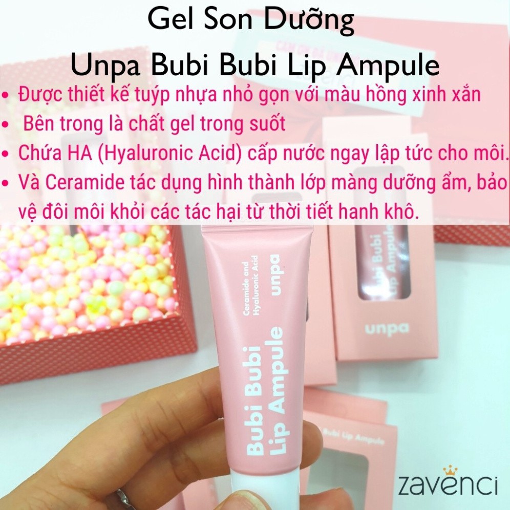 Tẩy Da Chết Môi UNPA Bubi Bubi Lip Sủi Bọt Thải Độc Môi Dạng Gel Chính Hãng Hàn Quốc (12ml) | BigBuy360 - bigbuy360.vn