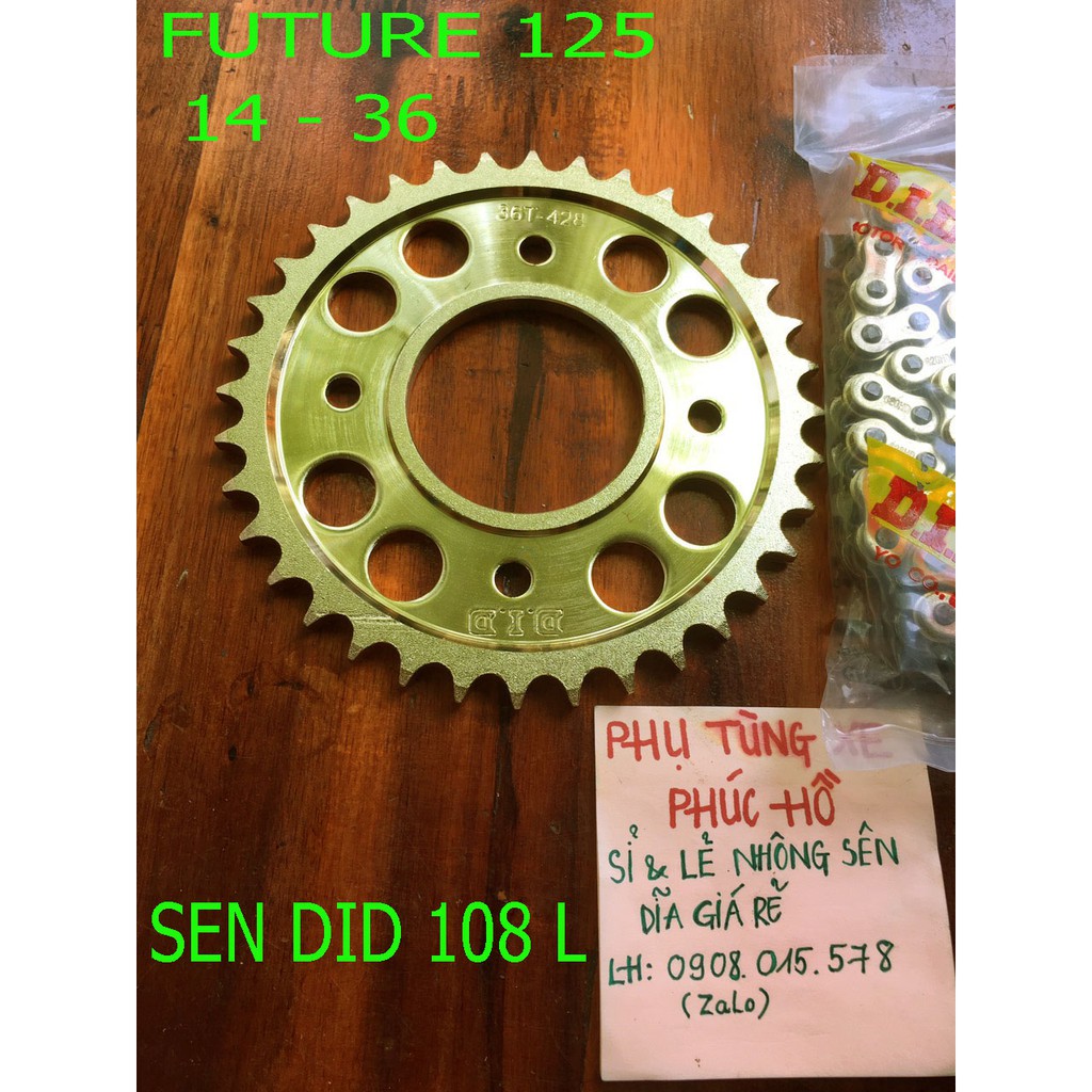 [ RẺ VÔ ĐỊCH ] Nhông sên dĩa vàng DID Thái Lan cho Future 125