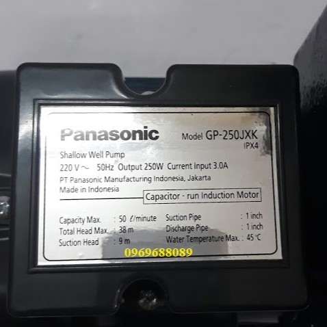 Máy bơm nước đẩy cao Panasonic GP 250 JXK 250w