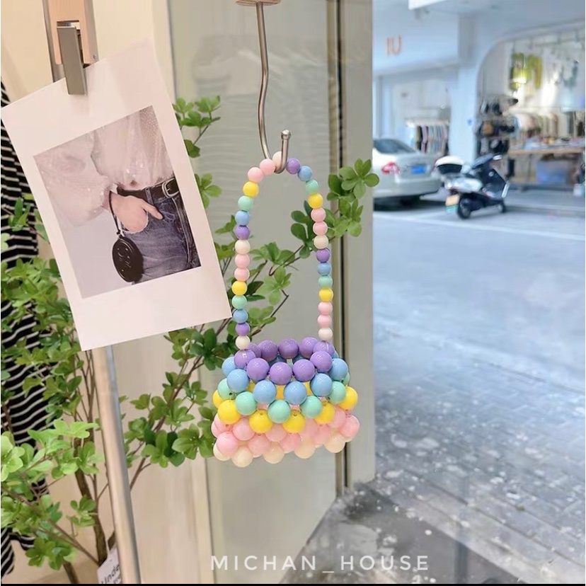 Túi xách cho bé, túi mini chụp ảnh, decor sản phẩm, túi đính hạt xinh xắn