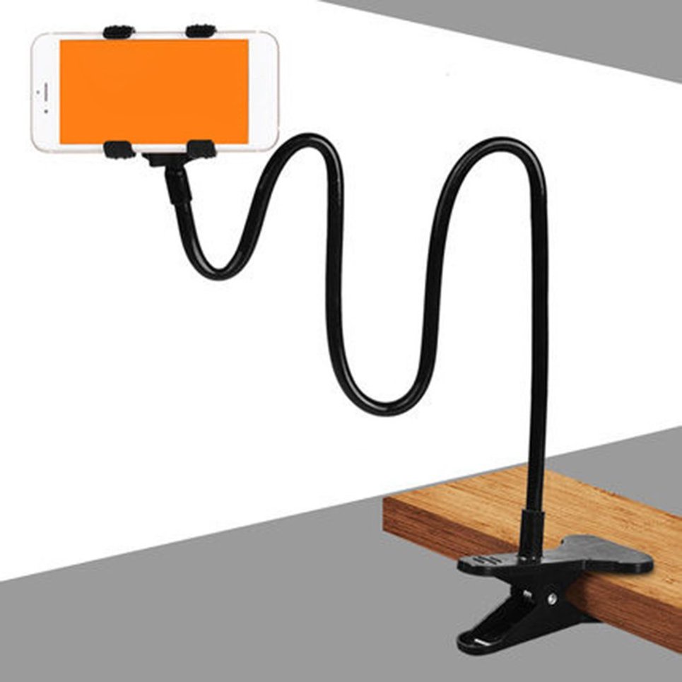 Flexible 360 Rotation Clip Mobile Cell Phone Holder Lazy Bed Desktop Bracket