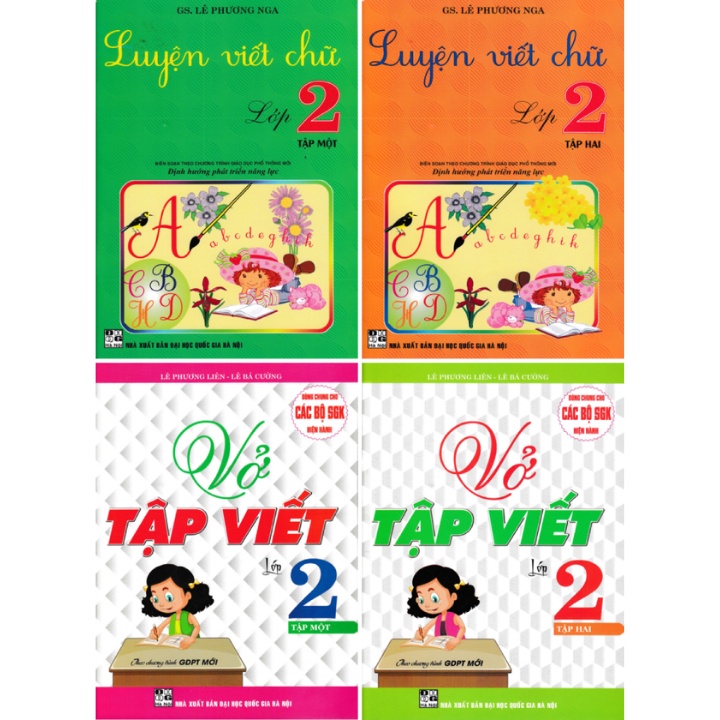 Sách - Combo Vở Tập Viết + Luyện Viết Chữ Lớp 2   - HA