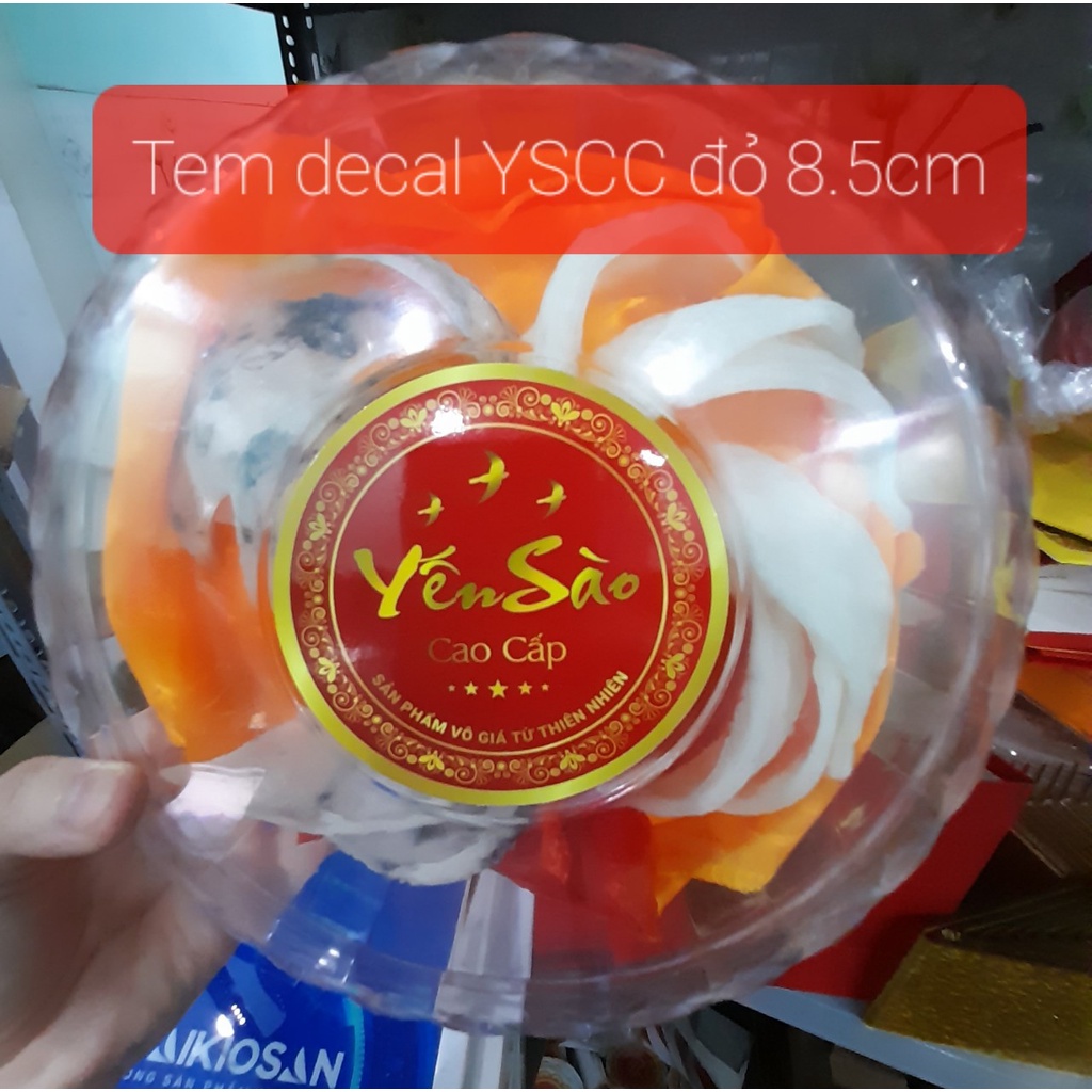 Combo 10 Tem Giấy Tròn Yến Sào Cao Cấp