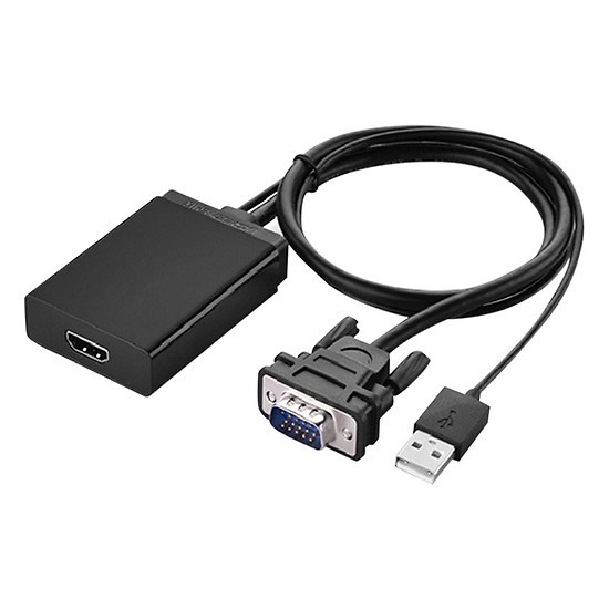 Đầu chuyển vga to hdmi Kingmaster V001 | VGA sang HDMI | Box VGA to HDMI có âm thanh