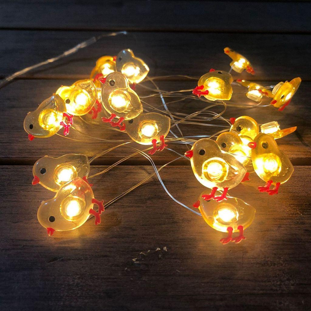 YIYU Dây Đèn Led 20 Bóng Hình Thỏ Dễ Thương Dùng Pin Trang Trí Lễ Phục Sinh