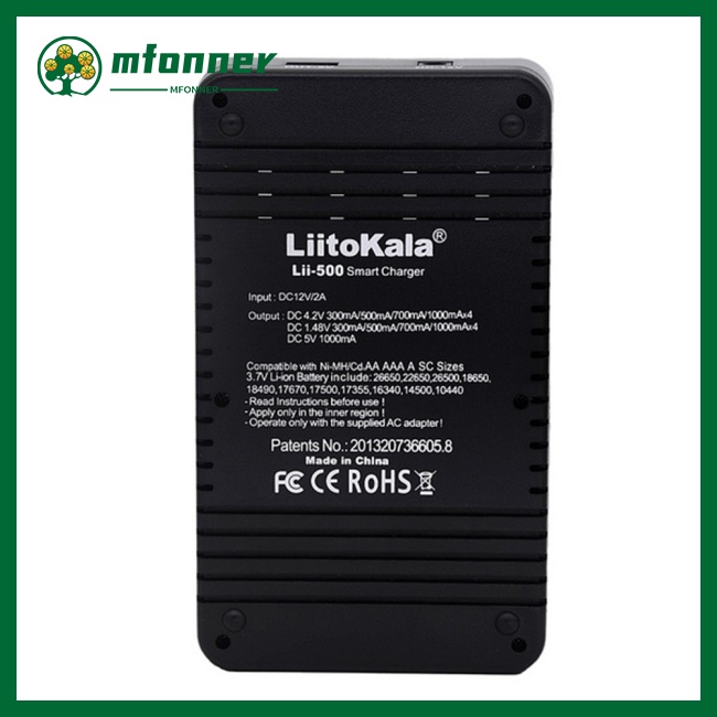 Bộ Sạc Pin liitokala lii-500 18650/26650 Có Màn Hình LCD Sạc Pin Lithium Chuyên Dụng