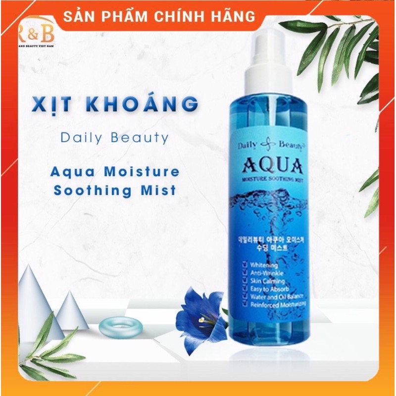 [ Chính hãng] Xịt khoáng 💦 DAILY BEAUTY 💦 nhập khẩu Hàn Quốc, cấp ẩm siêu tốc, dịu da, ngừa lão hoá da, chảy sệ