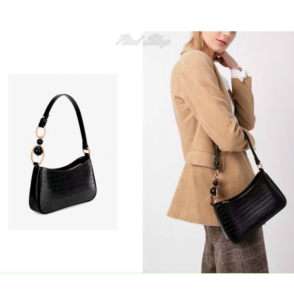 Túi kẹp nách nối bi , Túi xách nữ da mềm siêu xinh mã P01 Pink Shop | BigBuy360 - bigbuy360.vn