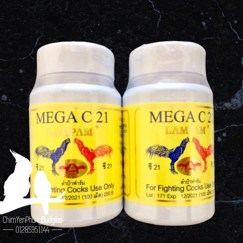 Hủ 100v Mega C21 cung cấp khoáng &amp; vitamin, tăng sức bền cho Gà Đá.