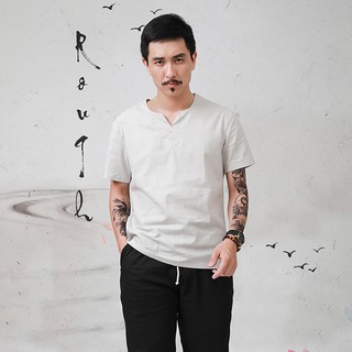 Áo đũi cao cấp nam chui cộc tay cổ v Rough