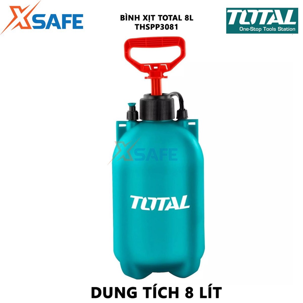Bình Phun Xịt Thuốc Khử Khuẩn TOTAL THSPP3081 | Bình xịt 8l Dung tích bình xịt: 8L, Áp suất: 2.5 bar
