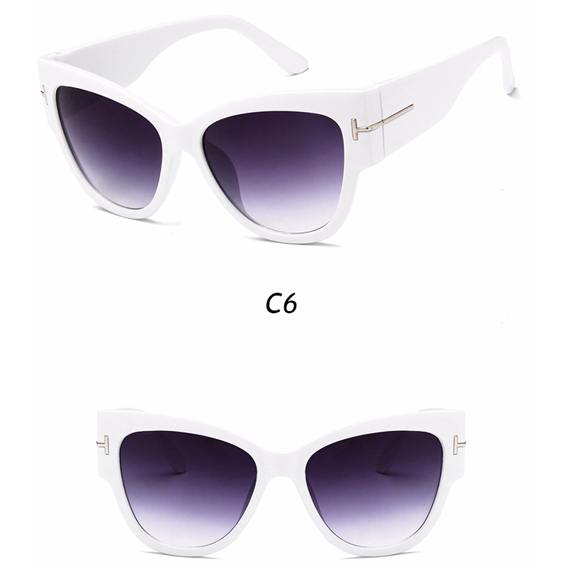 Kính mát gọng mắt mèo bằng nhựa chống tia UV phong cách thời trang retro