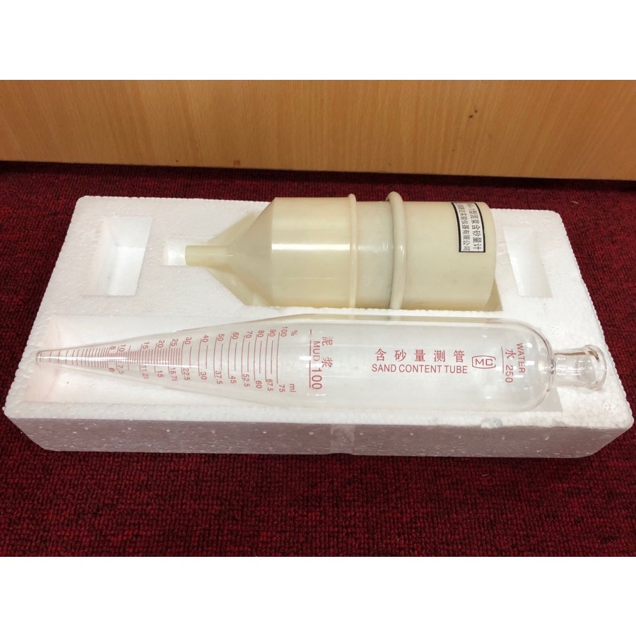 Bộ đo hàm lượng cát bentonite - Ống thủy tinh, phễu đo hàm lượng cát bentonite