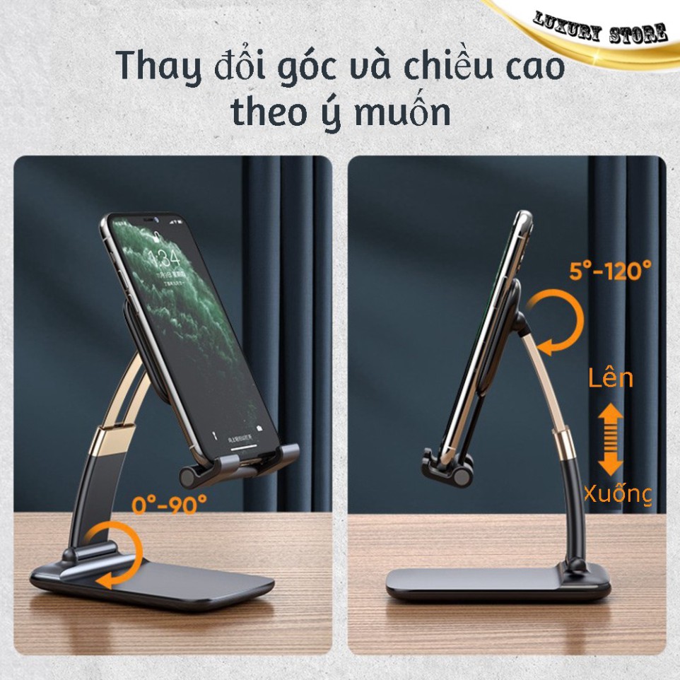 (Kho Sỉ Nam Đinh) Giá đỡ Ipad/điện thoại/máy tính bảng để bàn gấp gọn. Hàng cao cấp chắc chắn, độ hoàn thiện cao