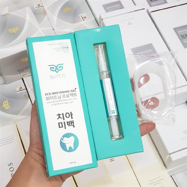 Gel Trắng Răng BE’POS – ECO WHITENING GEL PLUS Kèm Máng Ngậm 4g
