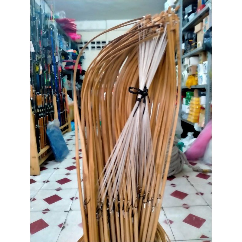 Cần Câu Cắm Cá Lóc vót thủ công bằng tre gai