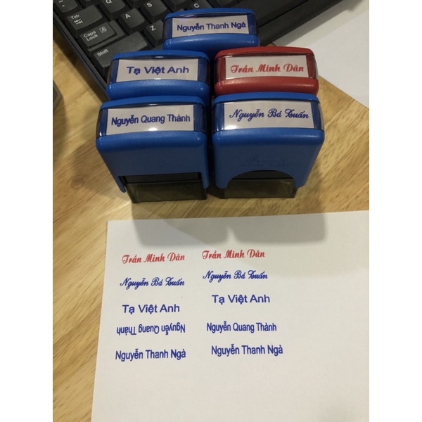 Khắc dấu tên 1 dòng Shiny tốt, giá siêu rẻ khắc siêu đẹp