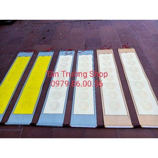 Giấy biểu lụa viết thư pháp #180k/cặp câu đối 35×170